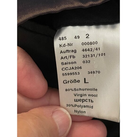 Mens Clothcraft Virgin Wool Blend Peacoat Large Double-Breasted Charcoal - Picture 6 of 16